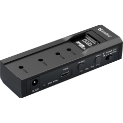 Sandberg 136-49 saugojimo diskų prijungimo stotis USB 3.2 Gen 2 (3.1 Gen 2) Type-C Juoda