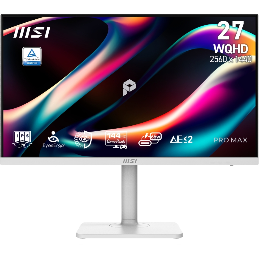 MSI PRO MAX 271QPHW E14 computer monitor 68.6 cm (27") 2560 x 1440 pixels Wide Quad HD LCD White