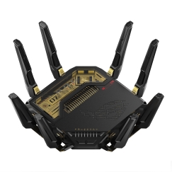 ASUS ROG Rapture GT-BE98 belaidis maršrutizatorius 10 Gigabit Ethernet Quad-band (2.4 GHz / 5 GHz-1 / 5 GHz-2 / 6 GHz) Juoda