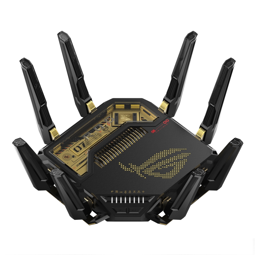 ASUS ROG Rapture GT-BE98 bezvadu rūteris 10 Gigabit Ethernet Quad-band (2.4 GHz / 5 GHz-1 / 5 GHz-2 – 2
