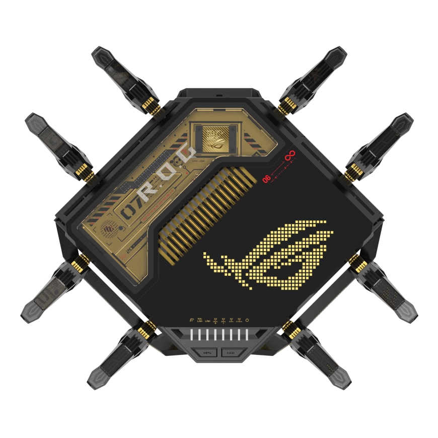ASUS ROG Rapture GT-BE98 bezvadu rūteris 10 Gigabit Ethernet Quad-band (2.4 GHz / 5 GHz-1 / 5 GHz-2 – 3