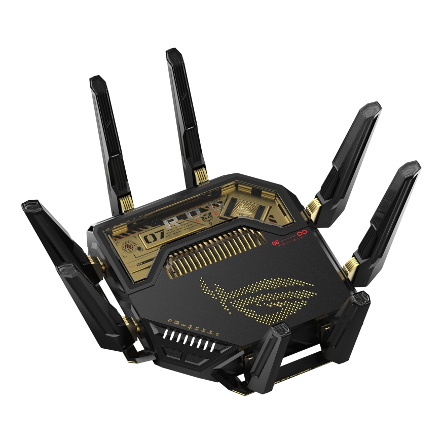 ASUS ROG Rapture GT-BE98 bezvadu rūteris 10 Gigabit Ethernet Quad-band (2.4 GHz / 5 GHz-1 / 5 GHz-2 – 4