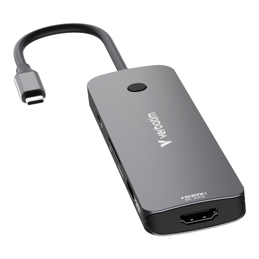 Verbatim CMH-08 USB Type-C 5000 Mbit/s Silver – 4