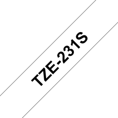 Brother TZE231S marķēšanas lenta Melns uz balta TZe