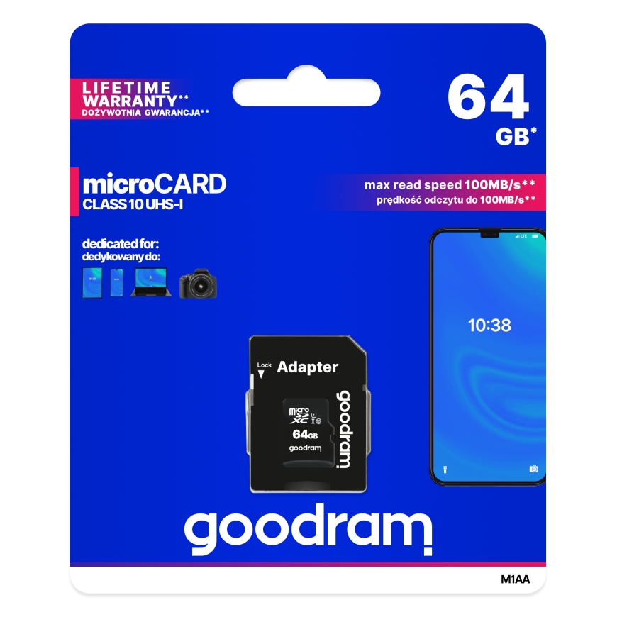 Goodram M1AA 64 GB MicroSDXC UHS-I Luokka 10 – 5