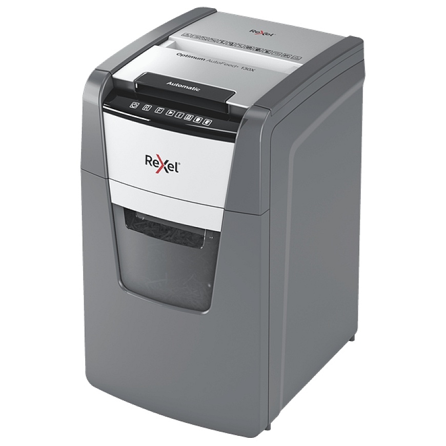 Rexel Optimum AutoFeed+ 130X paper shredder Cross shredding 55 dB 22 cm Black, Silver – 2