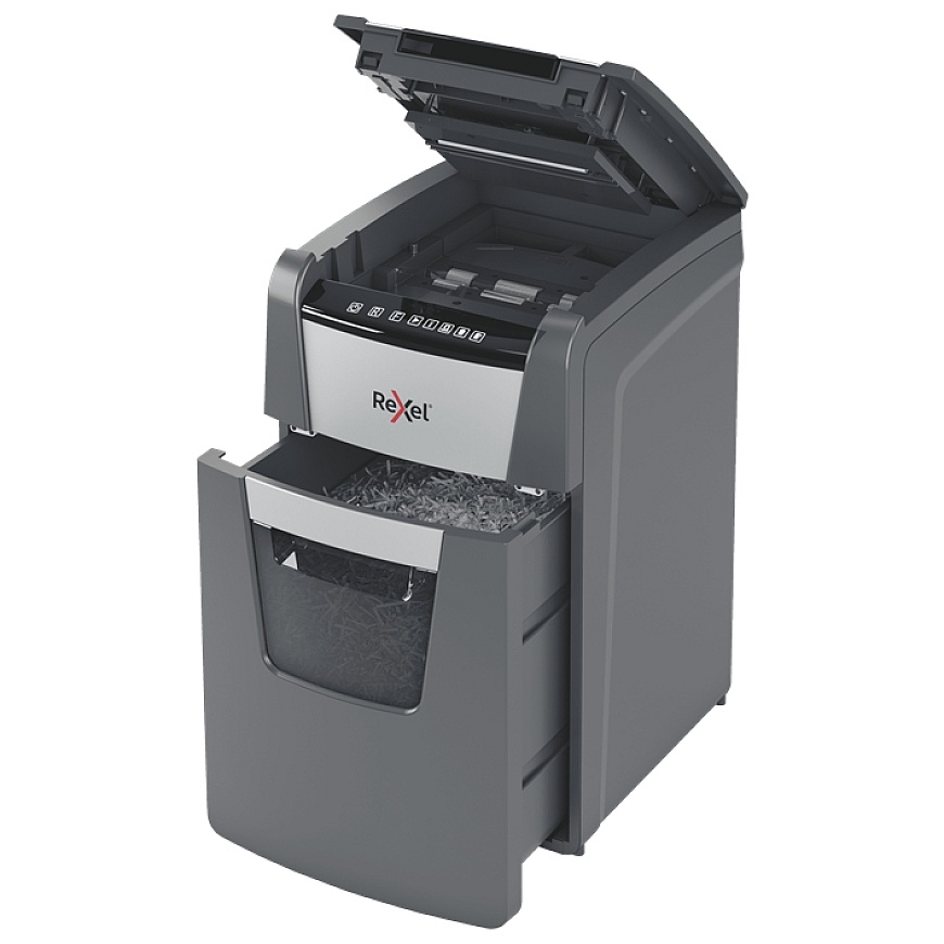Rexel Optimum AutoFeed+ 130X dokumentų naikiklis Kryžminis 55 dB 22 cm Juoda, Sidabras – 4