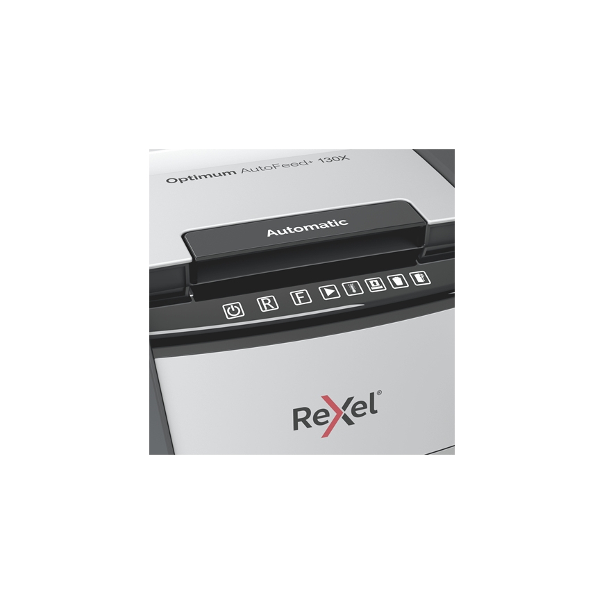 Rexel Optimum AutoFeed+ 130X paper shredder Cross shredding 55 dB 22 cm Black, Silver – 5