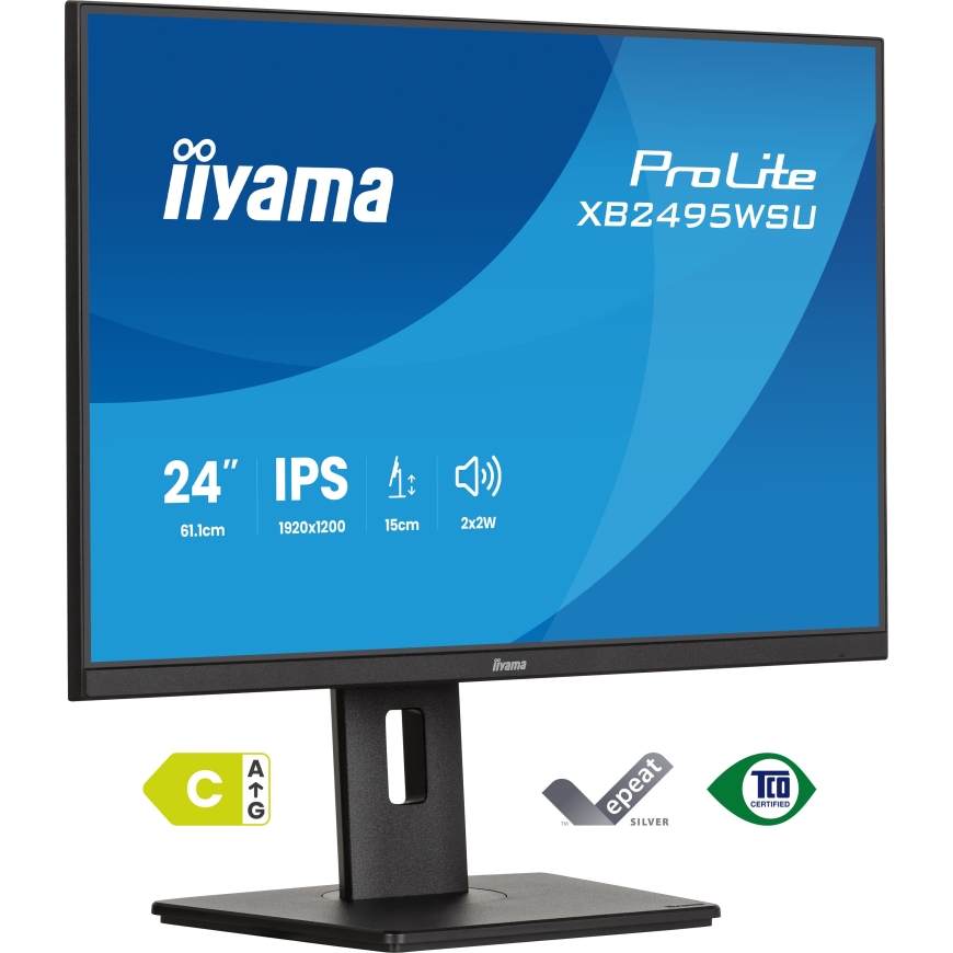 iiyama ProLite XB2495WSU-B1 PC lamekuvar 61,2 cm (24.1") 1920 x 1200 pikslit Full HD LCD Must