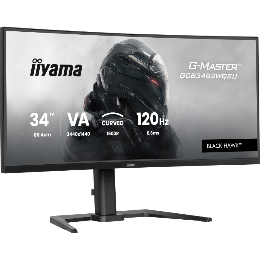 iiyama GCB3482WQSU-B1 PC lamekuvar 86,4 cm (34") 3440 x 1440 pikslit UltraWide Quad HD LED Must