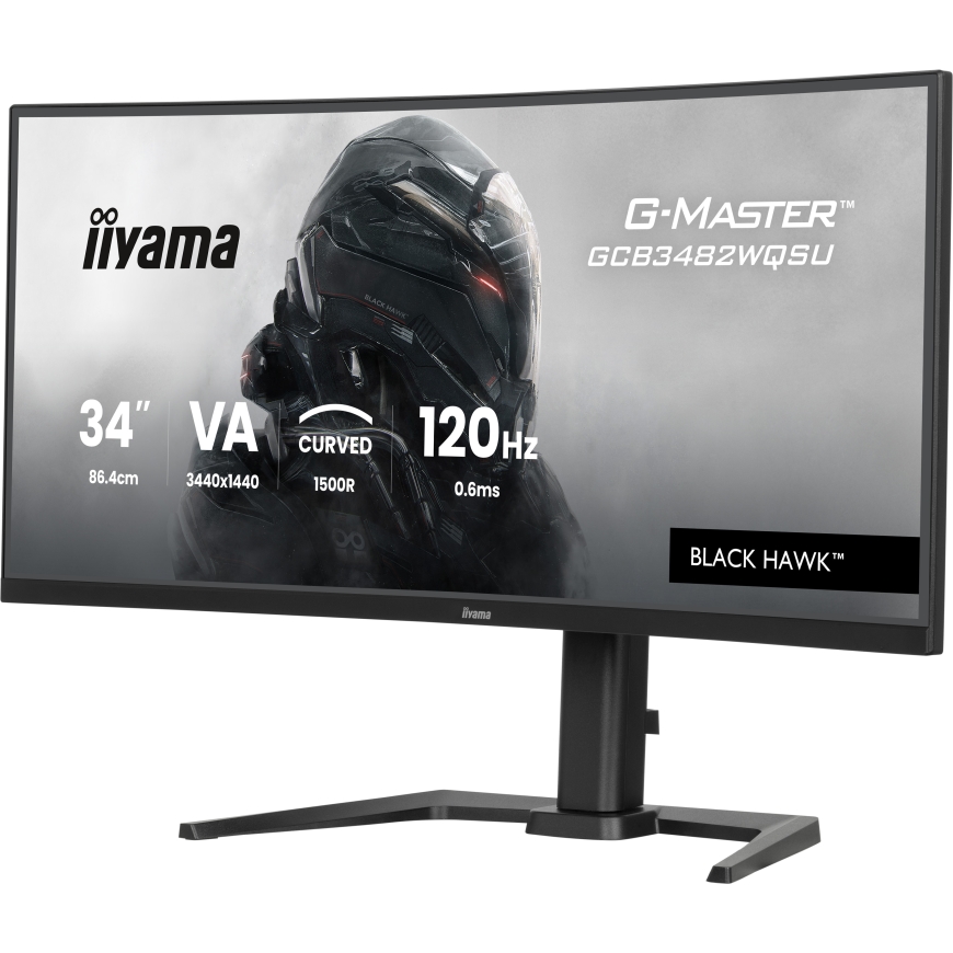iiyama GCB3482WQSU-B1 monitori 86,4 cm (34") 3440 x 1440 pikseļi UltraWide Quad HD LED Melns – 3
