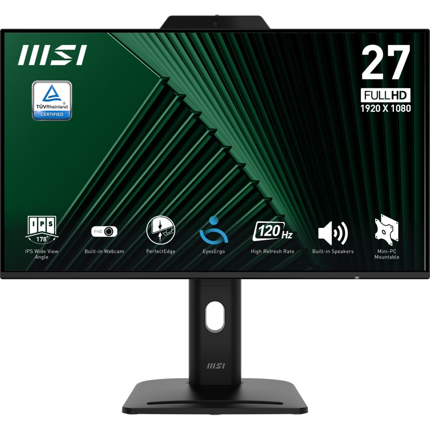 MSI PRO MP272PMG монитор для ПК 68,6 cm (27") 1920 x 1080 пикселей Full HD ЖК Черный