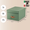 Leitz Puro Storage Box with lid, medium, 17L, 100% recycled card, pack of 2