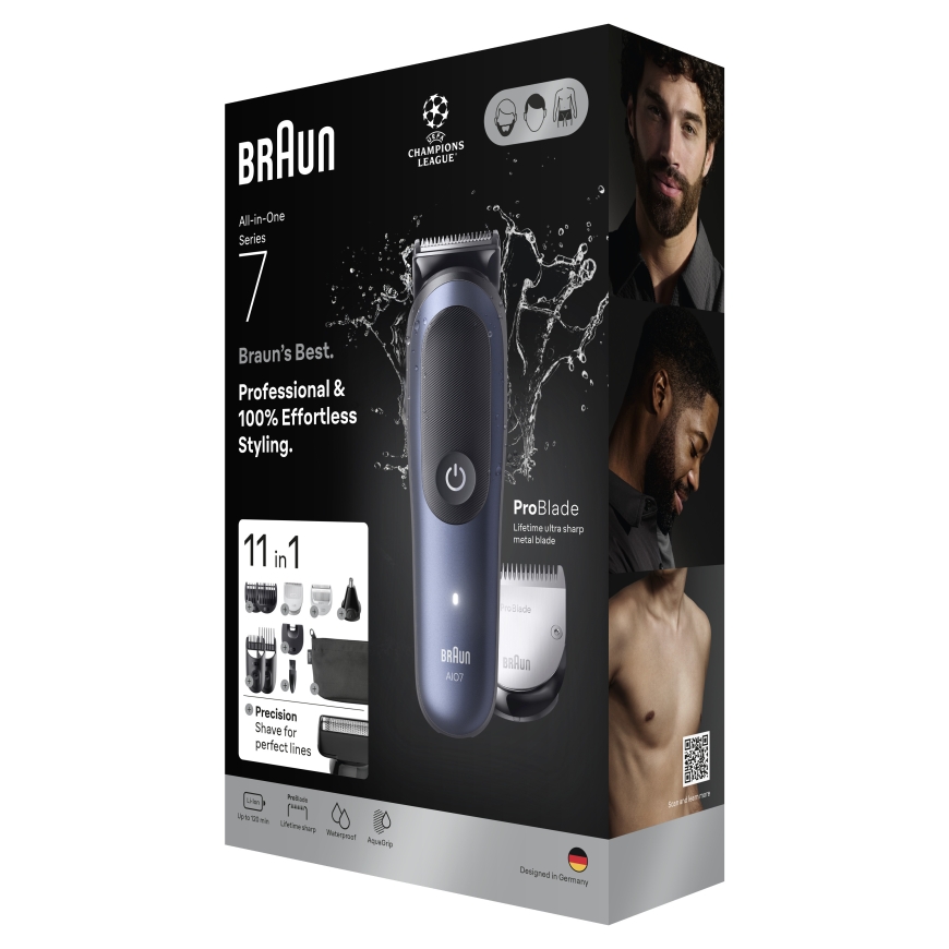 Braun 80789907 hiustrimmeri/-leikkuri tummansininen 21 Litiumioni (Li-Ion) – 4