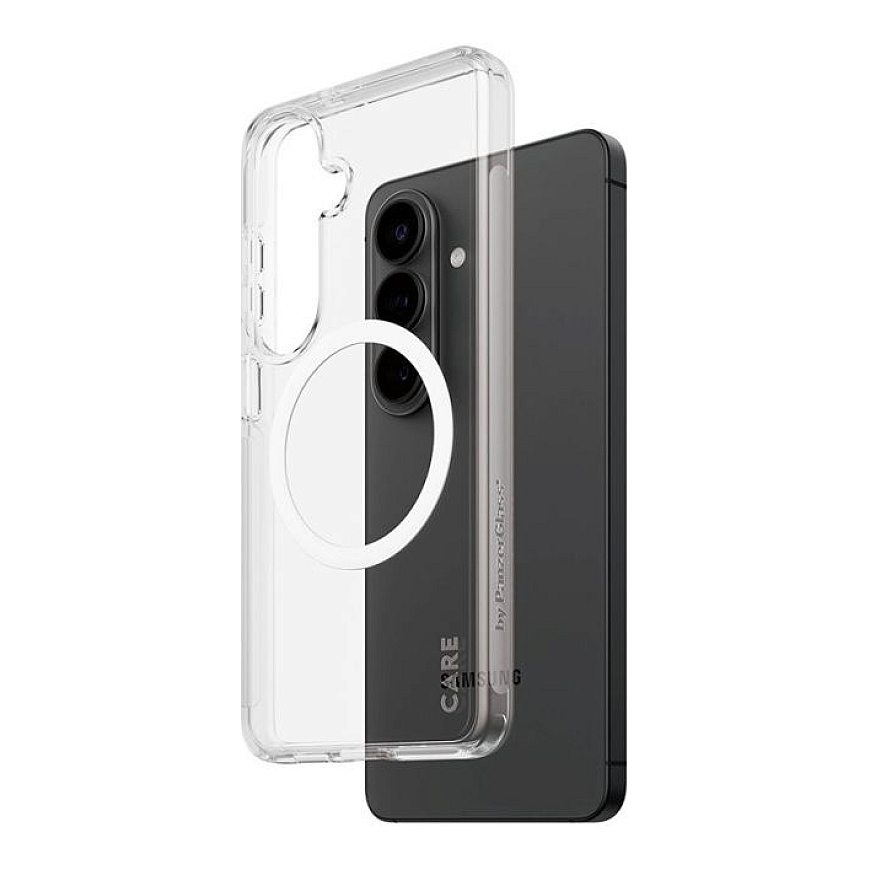 CARE by Urban Explorer Transparent Case with White Qi for Samsung New Galaxy S26