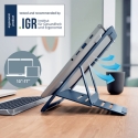 Leitz 63460089 klēpjdatoru statīvs Portatīvā datoru un planšetdatora svira Tumši pelēks 43,2 cm (17" Leitz 63460089 klēpjdatoru statīvs Portatīvā datoru un planšetdatora svira Tumši pelēks 43,2 cm (17"