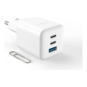 Мини зарядное устройство 65W с 2x USB-C и USB GaN Мини зарядное устройство 65W с 2x USB-C и USB GaN