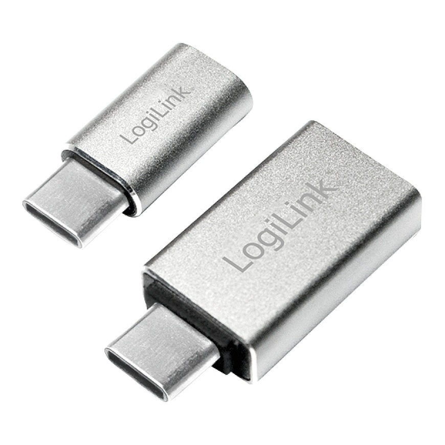 LogiLink AU0040 kaapelin sukupuolenvaihtaja USB 3.1 C USB 3.0 A, Micro USB 2.0 Alumiini