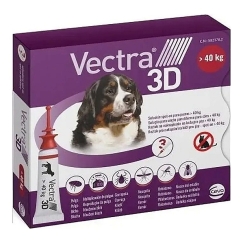 CEVA Vectra 3D (vairāk par 40kg) - pretparazītu pilieni suņiem - 3 x 8ml