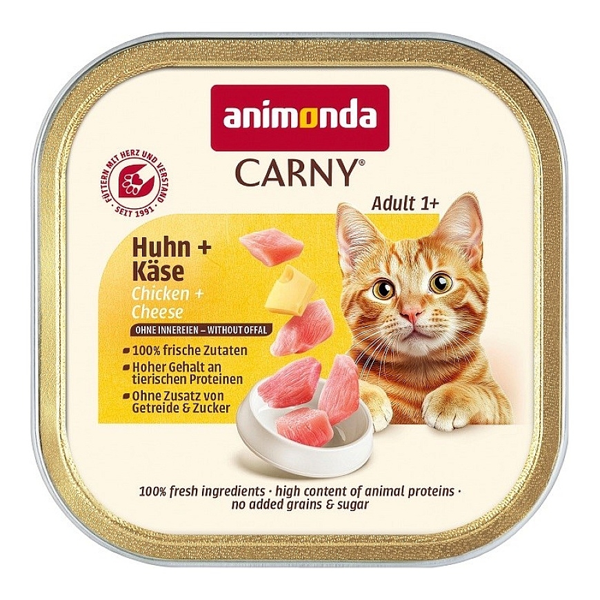 ANIMONDA Carny täiskasvanud kana ja juust - märg kassitoit - 85g
