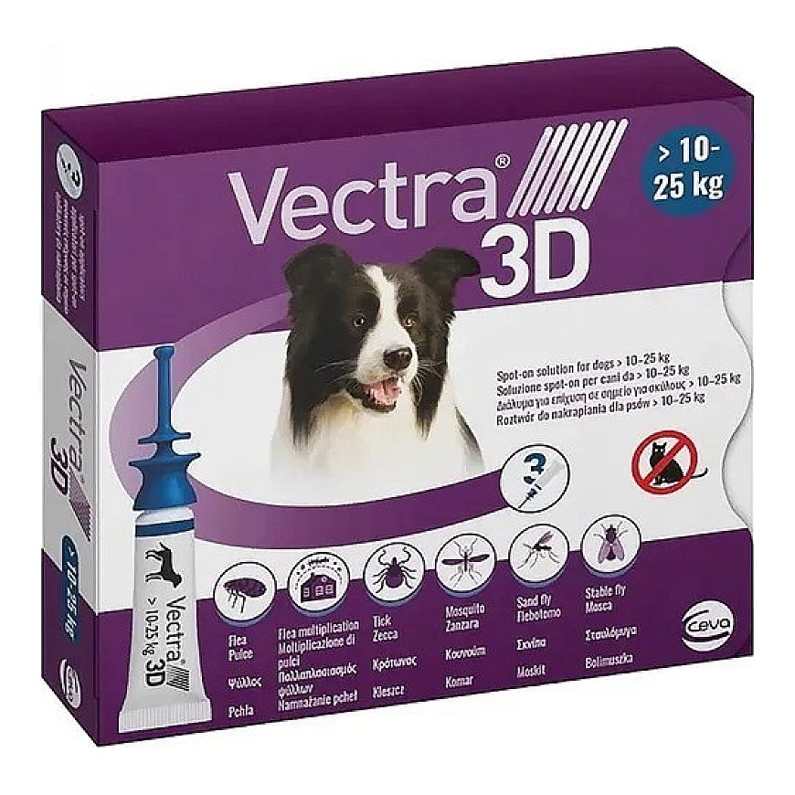CEVA Vectra 3D (10-25kg) - antinepilānu