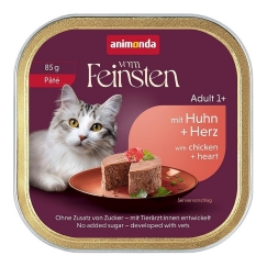ANIMONDA Vom Feinsten Adult Pâté vistas un cāļiem un sirdīm - mitra kaķu barība - 85g