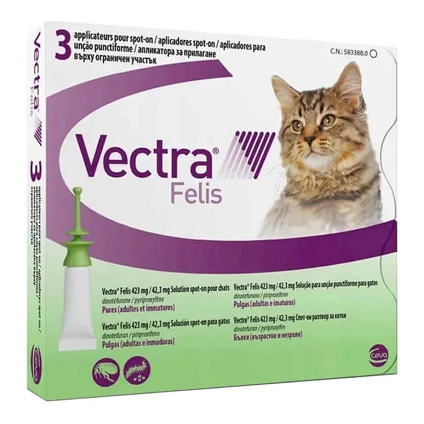 CEVA Vectra Felis - blusu pilieni kaķiem - 3gab.