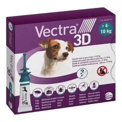 CEVA Vectra 3D (4-10kg) - pretparazītu pilieni suņiem - 3 x 1ml