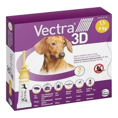 CEVA Vectra 3D (1,5-4kg) - loislääkkeet koirille - 3 x 0,8 ml
