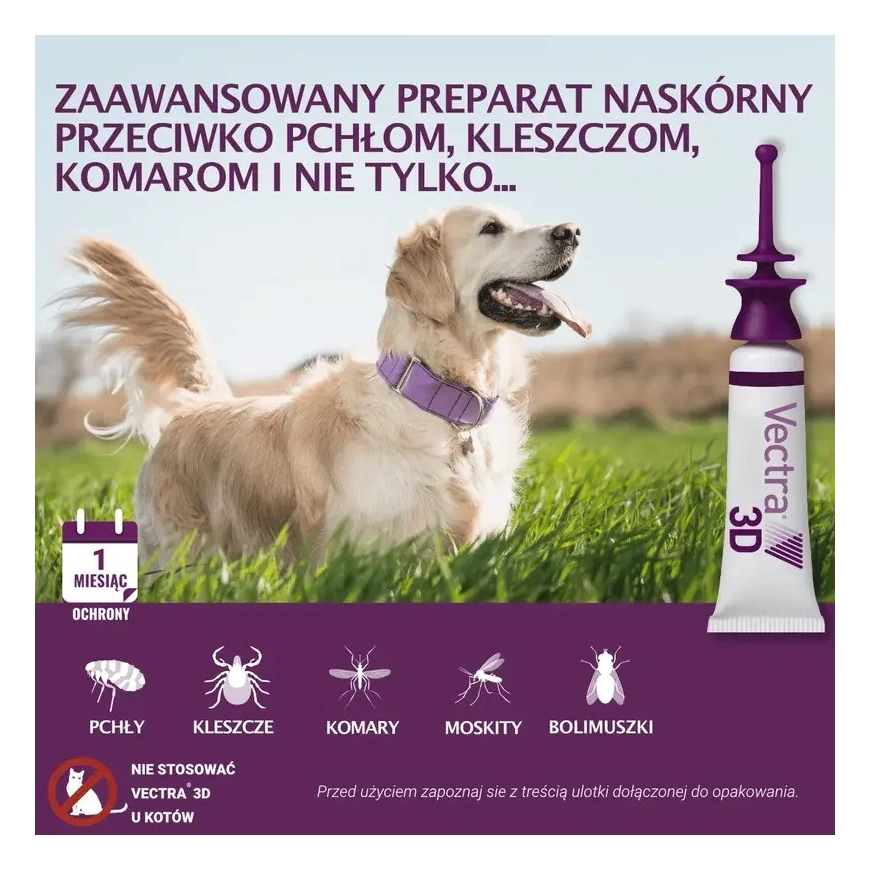 CEVA Vectra 3D (1,5-4kg) - antiparazitinės lašai šunims - 3 x 0,8ml – 5