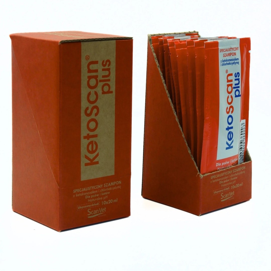 SCANVET KetoScan Plus - šampūnas šunims ir katėms - 10x20ml