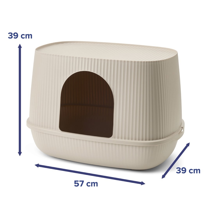 SAVIC Moona Mocha - kissan märkälaputuslaatikko - 57x39x39cm – 3