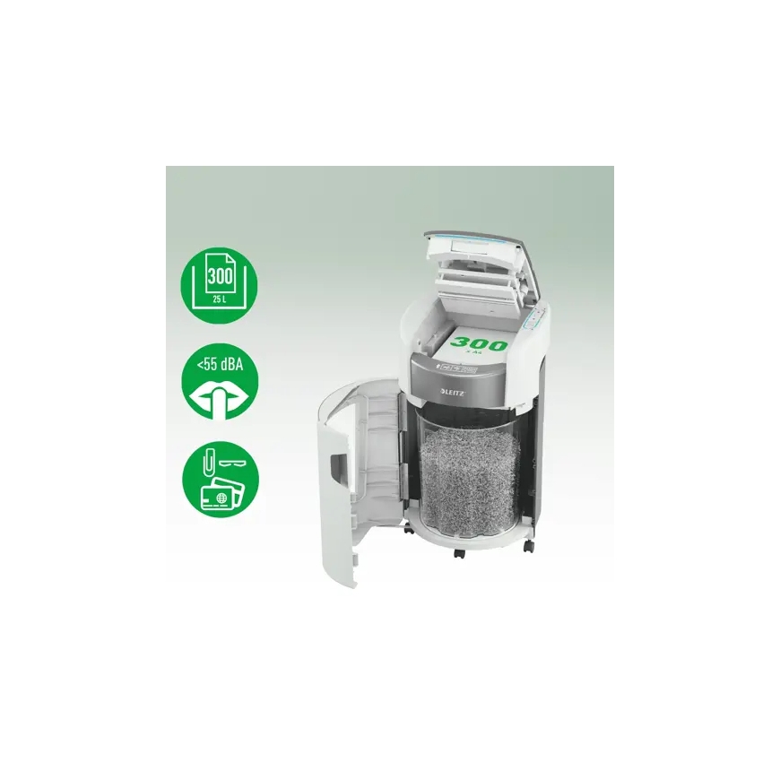 Leitz IQ OptiMax Autofeed Office 300 P5 измельчитель бумаги Микро-поперечная резка 55 dB 22,5 cm Бел – 4