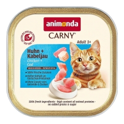 ANIMONDA Carny Täiskasvanud Kana ja Tursk - märg kassitoit - 85g