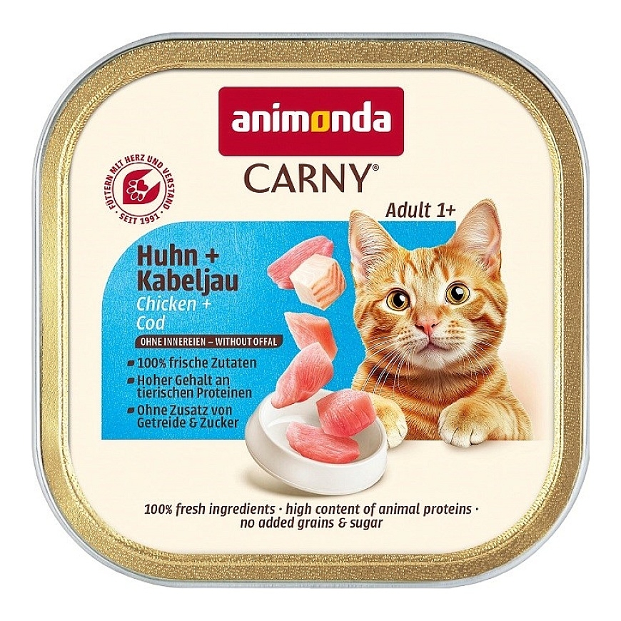 ANIMONDA Carny Pieaugušajiem Vistas un mencas - mitrā kaķu barība - 85g