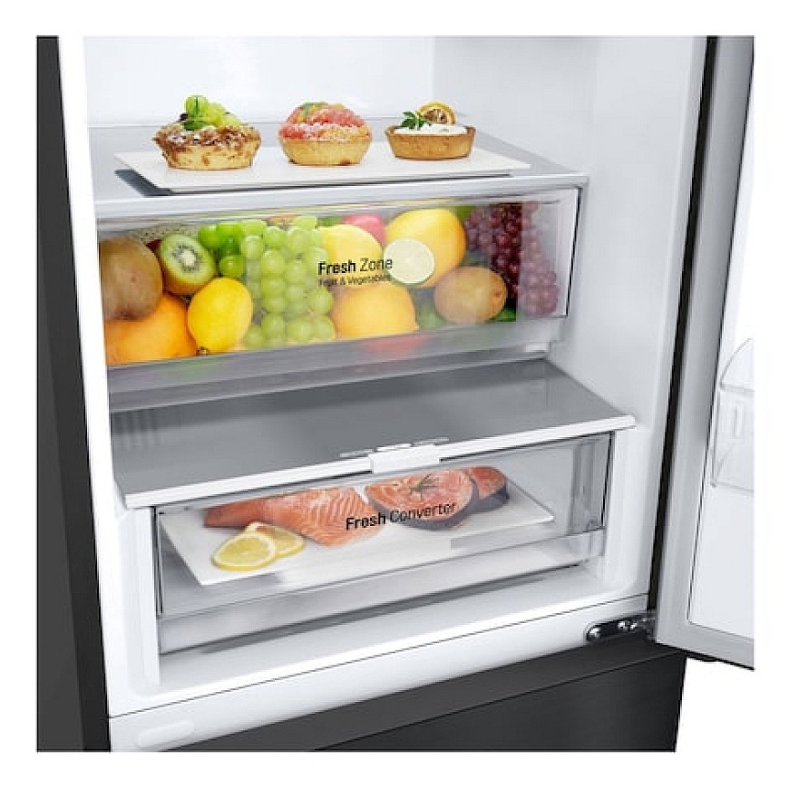 LG GBV22NCBEP yhdistelmäjääkaappi Vapaasti seisova 387 L Musta – 5