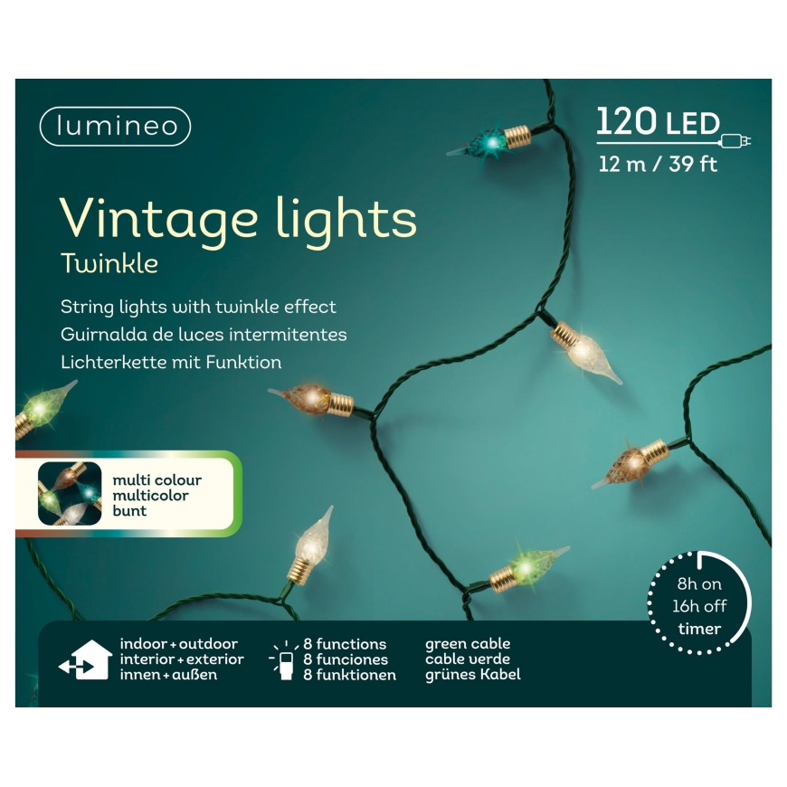 Lumineo vintage LED virtenes gaismas komplekts iekštelpām un ārtelpām – 5