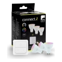 Eglo Connect.z nutikas lamp, GU10, RGB+CCT, 4,9 W, 420 lm, opaali, 3 tk, seinaklipp