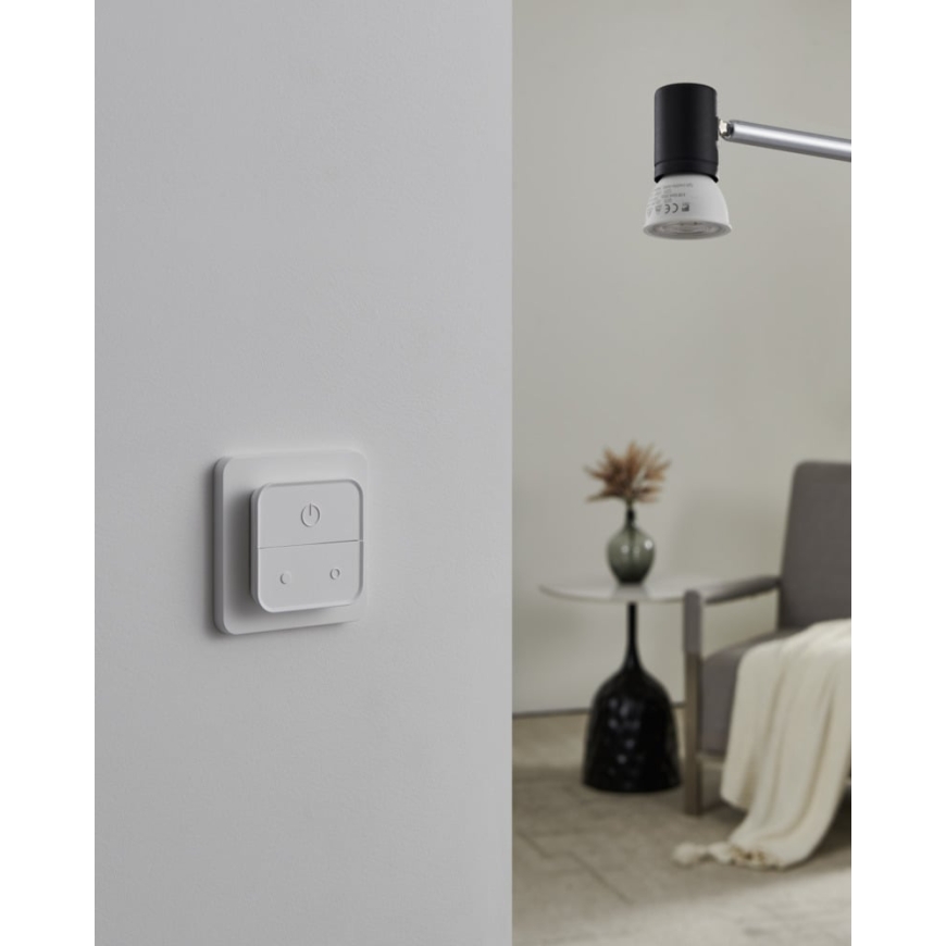 Eglo Connect.z išmanioji lemputė, GU10, RGB+CCT, 4,9 W, 420 lm, opalinė, 3 vnt., sieninis jungiklis – 4