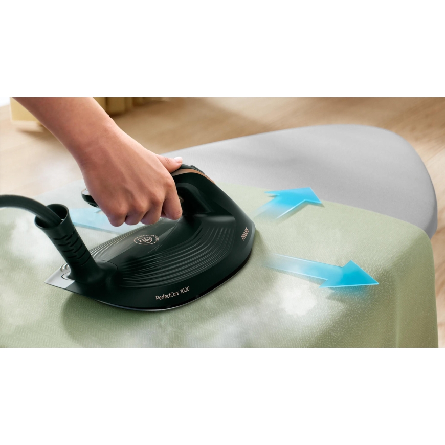 Philips PSG7300/20 höyrysilitysasema 3120 W 1,5 L SteamGlide Elite -pohjalevy tummansininen, Harmaa – 2