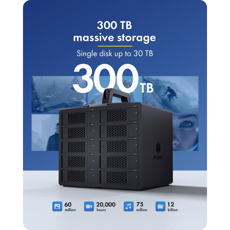 ICY BOX IB-3710-C31 HDD / SSD aptvaras Juoda 2.5/3.5" – 3