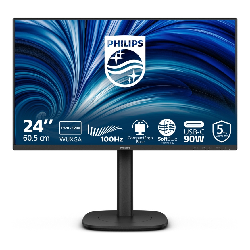 Philips 3000 series 24B2U3301D/00 монитор для ПК 61,2 cm (24.1") 1920 x 1200 пикселей WUXGA ЖК Черны