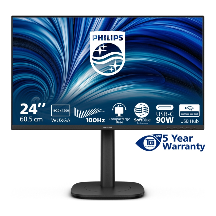 Philips 3000 series 24B2U3301D/00 kompiuterio monitorius 61,2 cm (24.1") 1920 x 1200 pikseliai WUXGA – 3