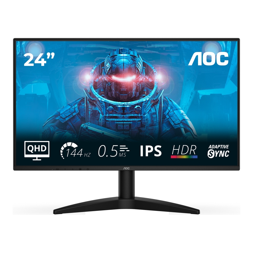 AOC B3 Q24B36X kompiuterio monitorius 60,5 cm (23.8") 2560 x 1440 pikseliai Quad HD LED Juoda