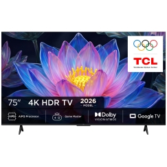 TCL P6L 75P6L televizorius 190,5 cm (75") 4K Ultra HD Smart TV „Wi-Fi“ Juoda 330 cd/m²