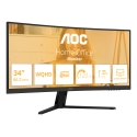 AOC B3 CU34B3E PC lamekuvar 86,4 cm (34") 3440 x 1440 pikslit Wide Quad HD LED Must AOC B3 CU34B3E PC lamekuvar 86,4 cm (34") 3440 x 1440 pikslit Wide Quad HD LED Must
