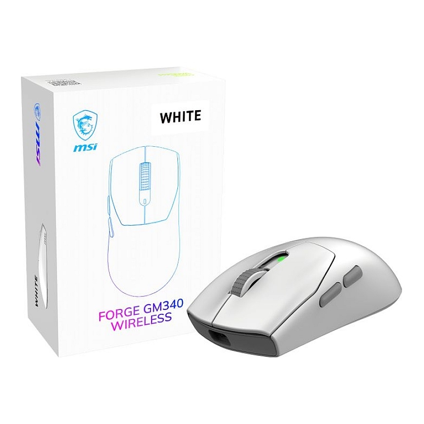 Pelimäinen hiiri | FORGE GM340 LANGATON | Langaton | 2.4 GHz, Bluetooth, USB | Valkoinen