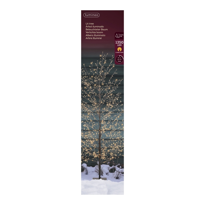 Lumineo Micro LED gaismas koks ar gaismām, 150 cm, iekštelpu un āra lietošanai – 3
