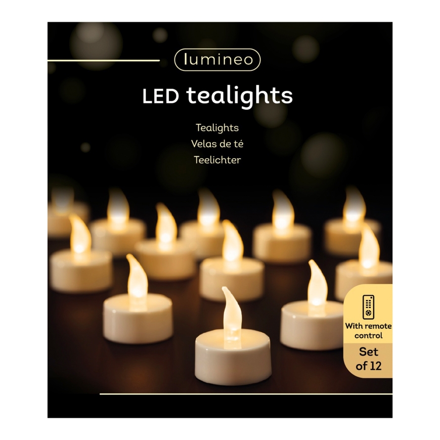 Lumineo battery-operated LED tea light set – 4