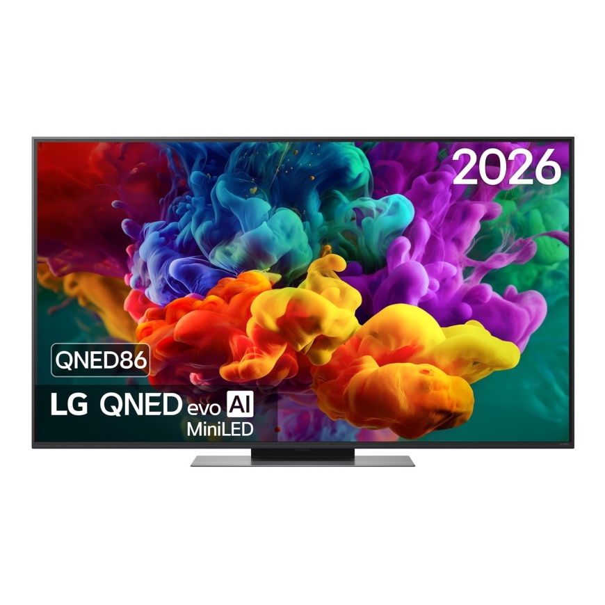 LG QNED evo AI MiniLED 55QNED86B6B 139,7 cm (55") 4K Ultra HD Älytelevisio Wi-Fi Musta